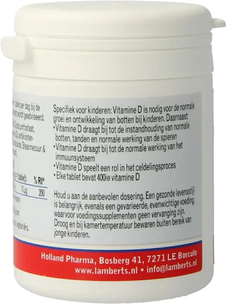 Lamberts Vitamine D3 400IE Tabletten - 120 stuks
