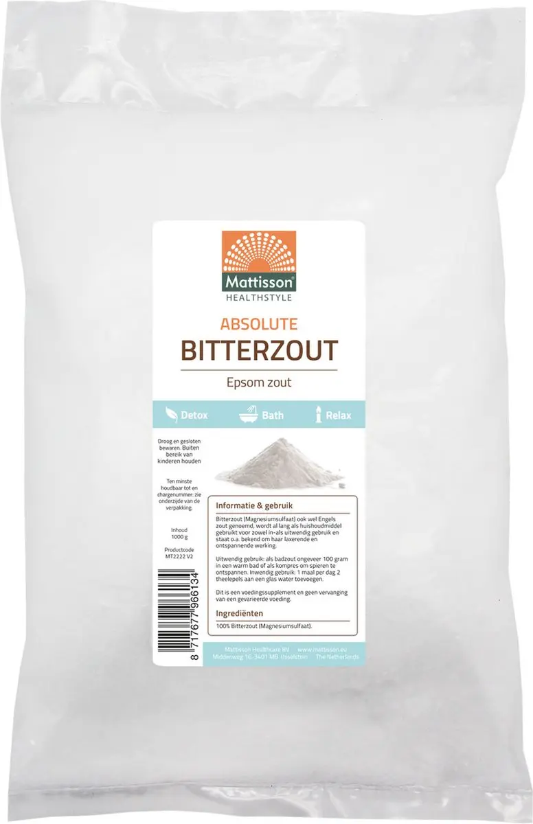 Mattisson Bitterzout Epsom Zout 1 kg