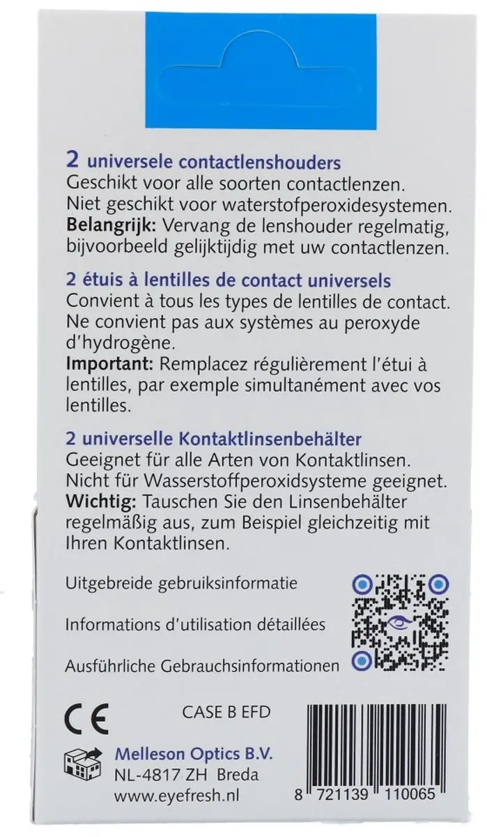 Eye Fresh Lenshouder Duo - 2 Stuks - Wit