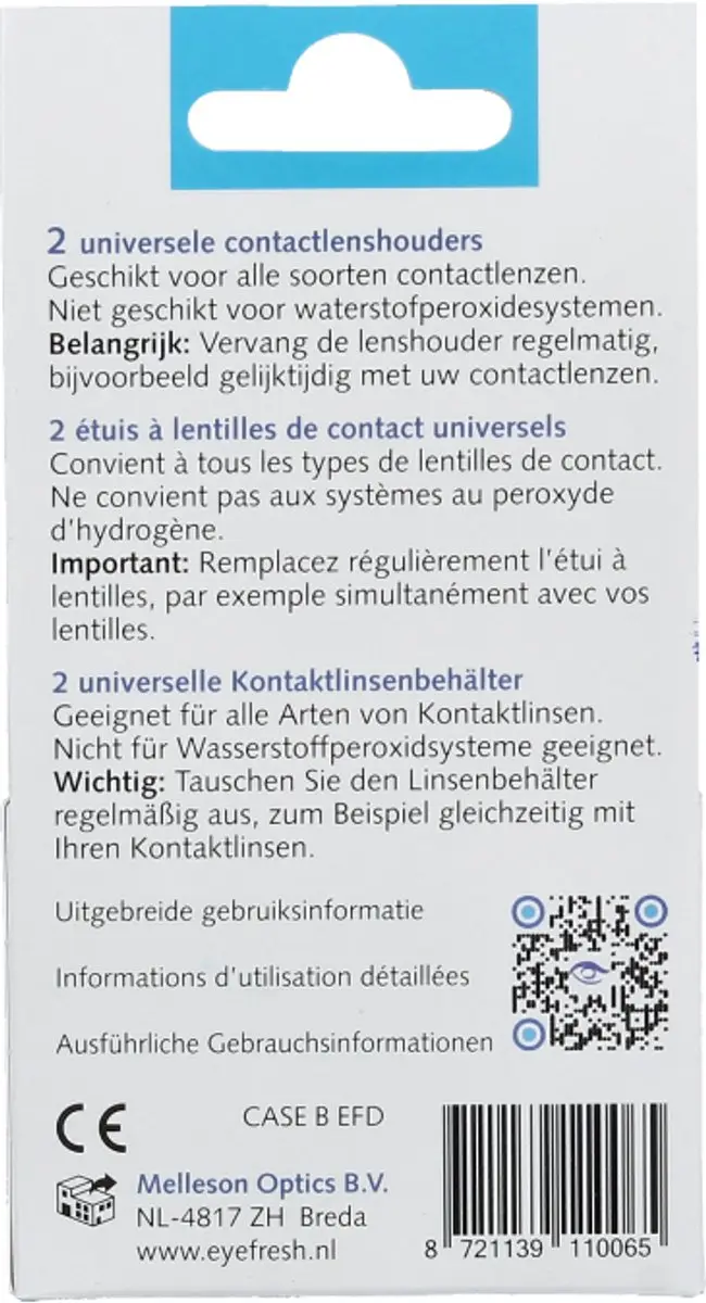 Eye Fresh Lenshouder Duo - 2 Stuks - Wit