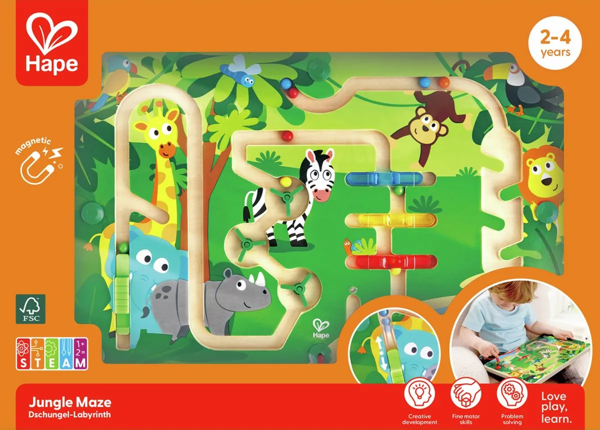 Hape Dschungel-Labyrinth E1714 - Speeldoolhof - Veelkleurig