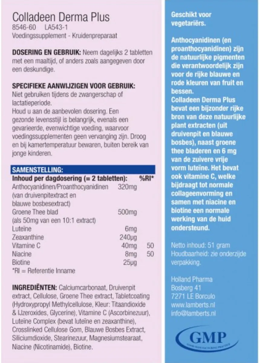 Lamberts Colladeen Derma Plus 60 Tabletten