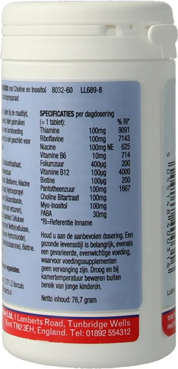 Lamberts Vitamine B100 Complex 60 Tabletten