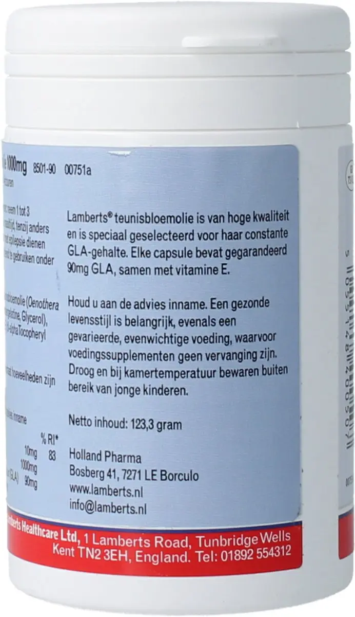 Lamberts Teunisbloemolie 1000mg - 90 Capsules