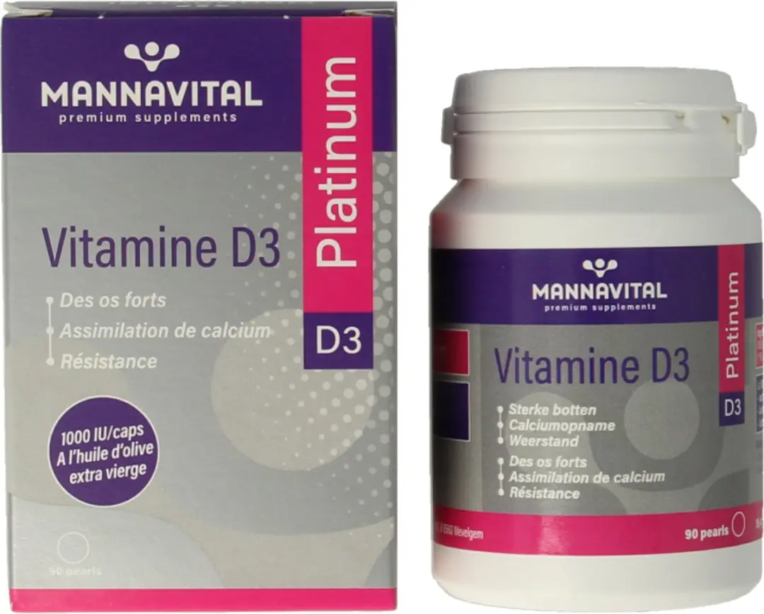 Mannavital Vitamine D3 Platinum 90 Capsules