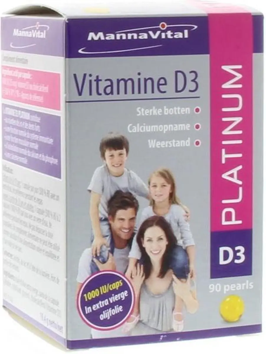 Mannavital Vitamine D3 Platinum 90 Capsules