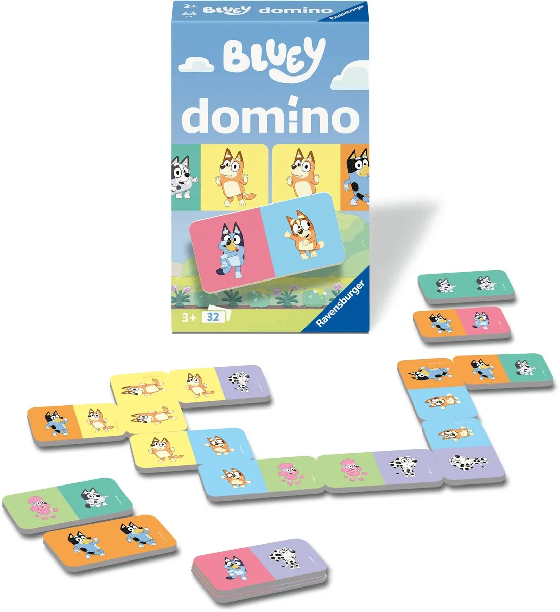 Ravensburger Bluey Domino Pocketspel 249022 - 2-4 Spelers