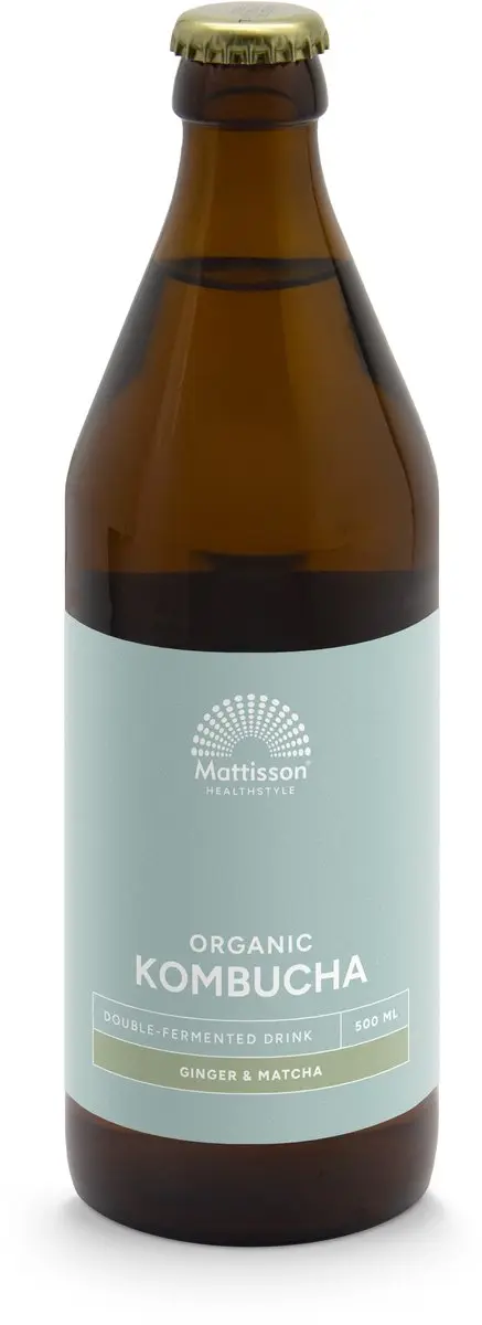 Mattisson Biologische Kombucha Gember & Matcha 500ml