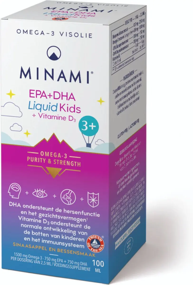 Minami EPA & DHA Liquid Kids + Vitamine D3 100ml
