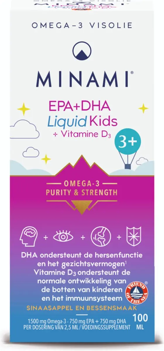 Minami EPA & DHA Liquid Kids + Vitamine D3 100ml