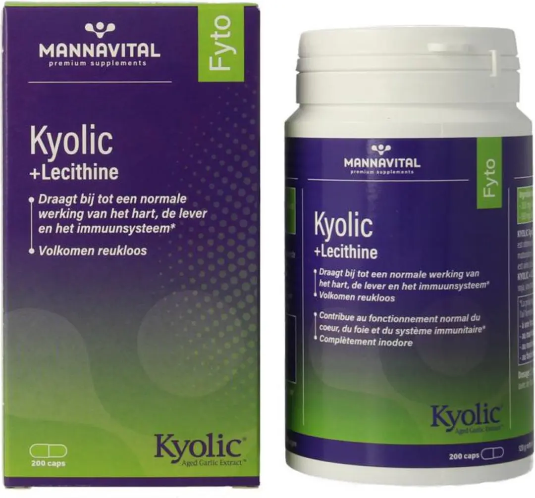 Mannavital Kyolic Plus Lecitine 200 Capsules