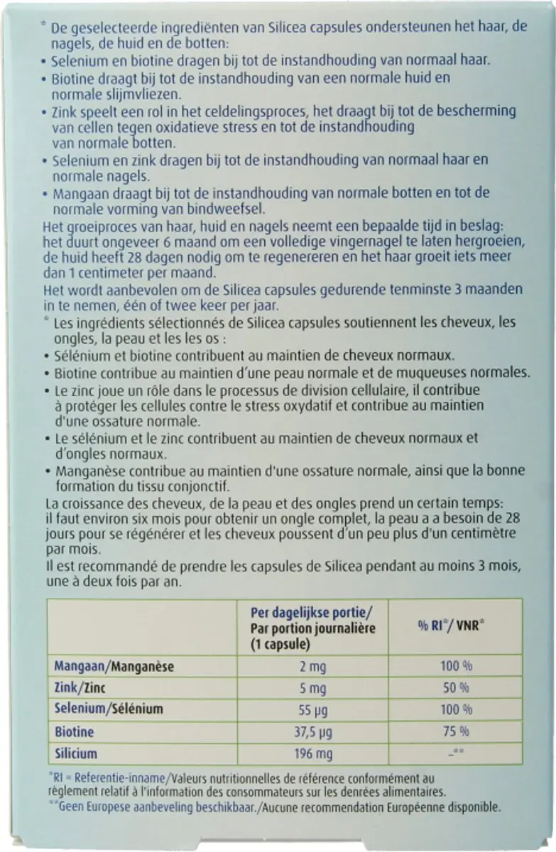 Hubner Silicea 420mg Capsules - 30 Stuks
