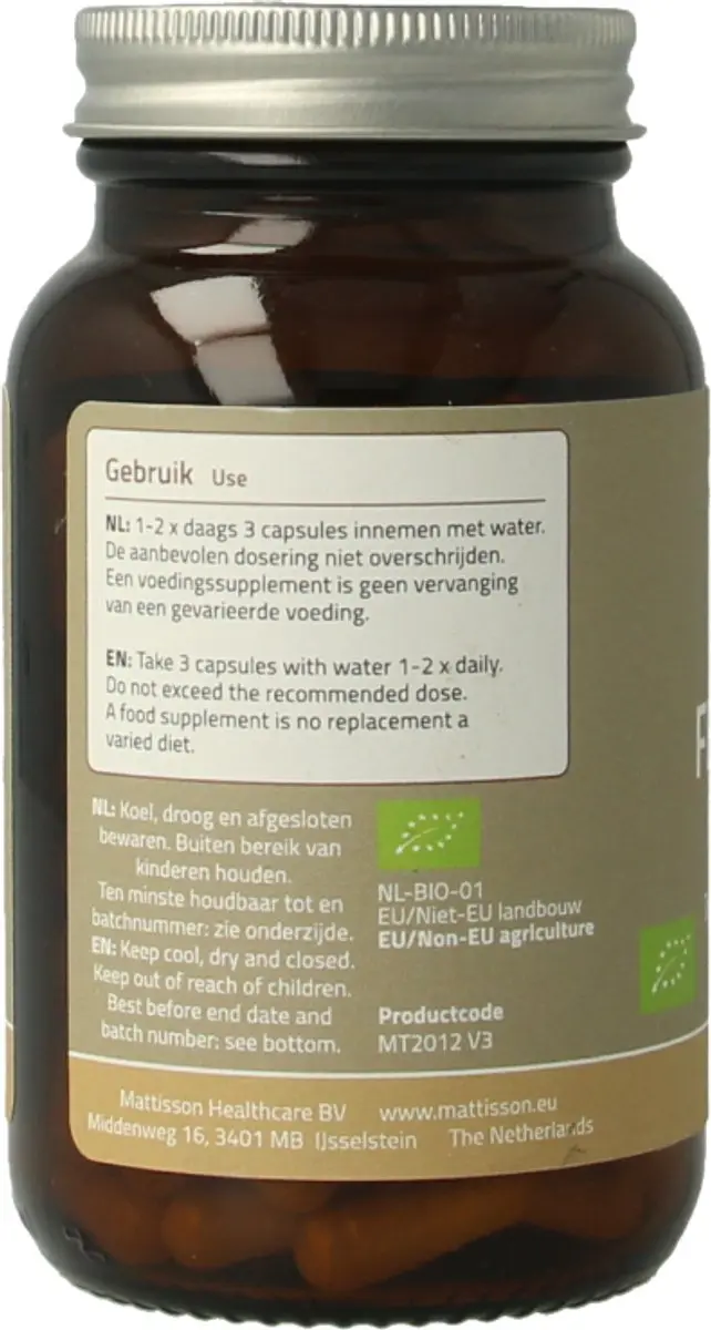 Mattisson Biologische Fenegriek 330mg Capsules - 120 Stuks