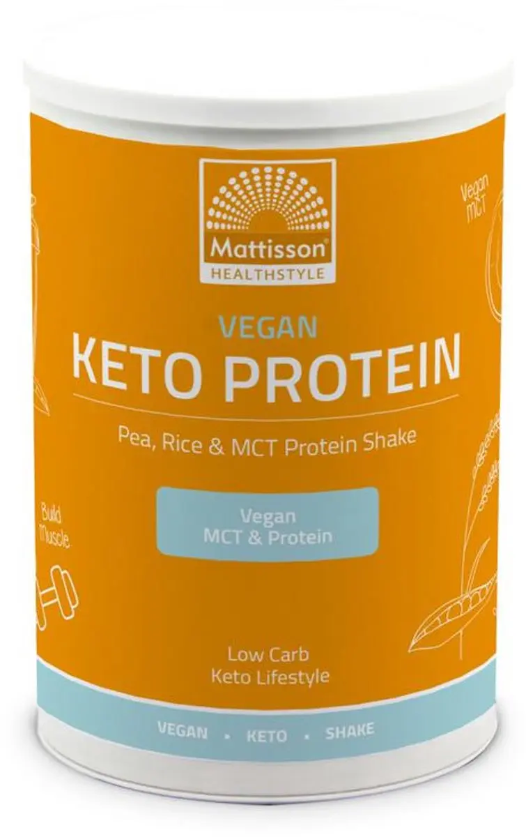Mattisson Vegan Keto Proteïne Shake Erwten Rijst MCT 350g - Vanille