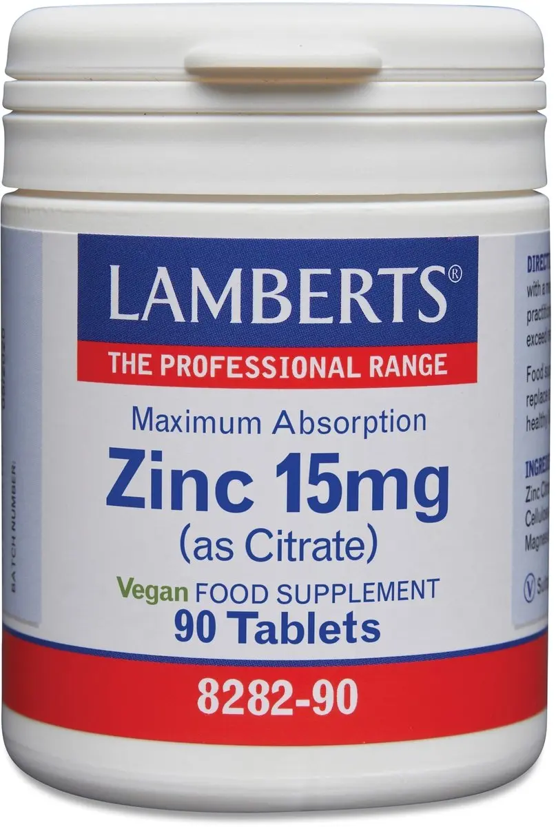 Lamberts Zink Citraat 15mg Tabletten - 90 Stuks