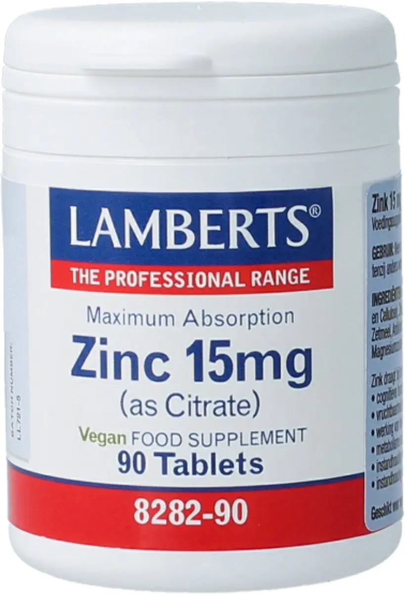 Lamberts Zink Citraat 15mg Tabletten - 90 Stuks