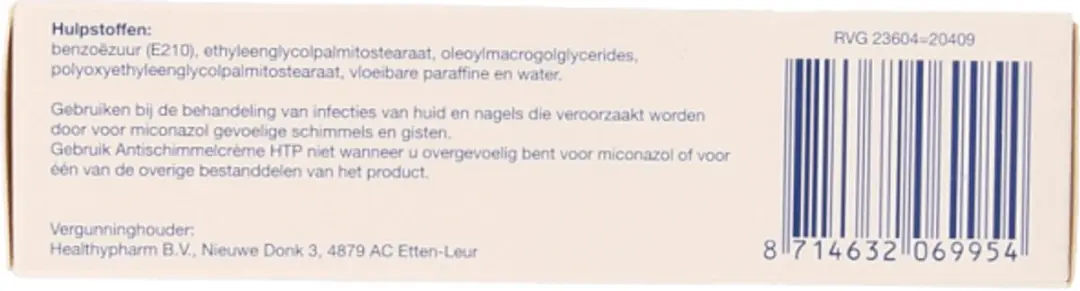 Healthypharm Miconazolnitraat 20mg - 30ml