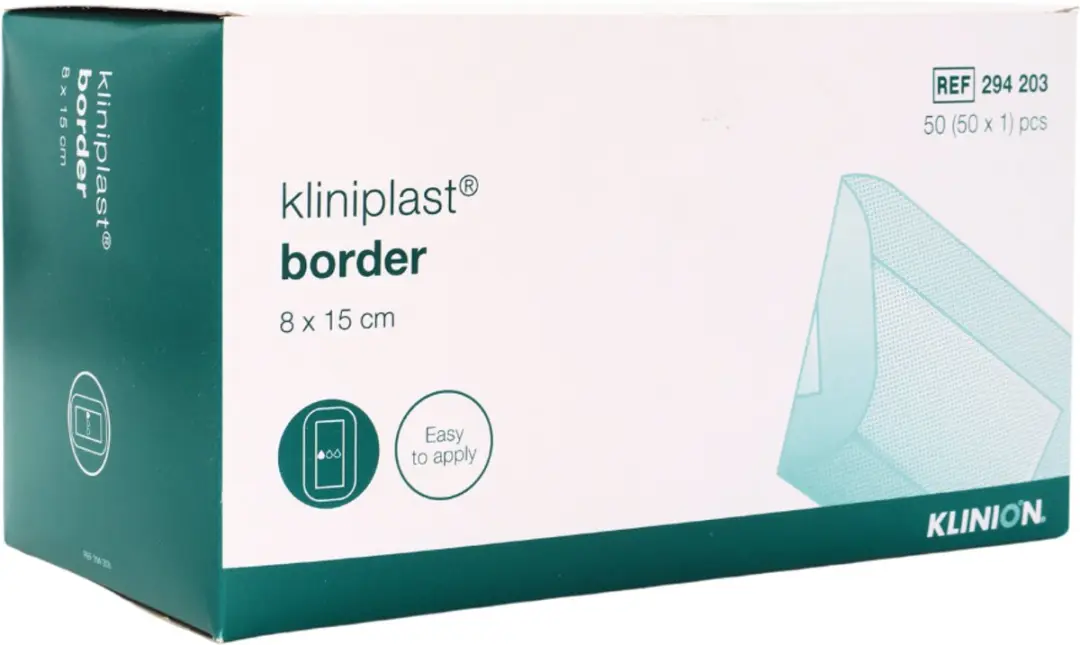 Klinion Kliniplast Border Steriel 8x15cm - 50 Stuks