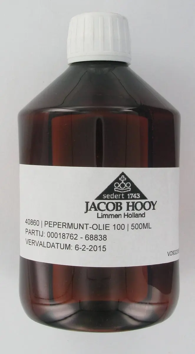 Jacob Hooy Essentiële Olie Pepermunt 500ml