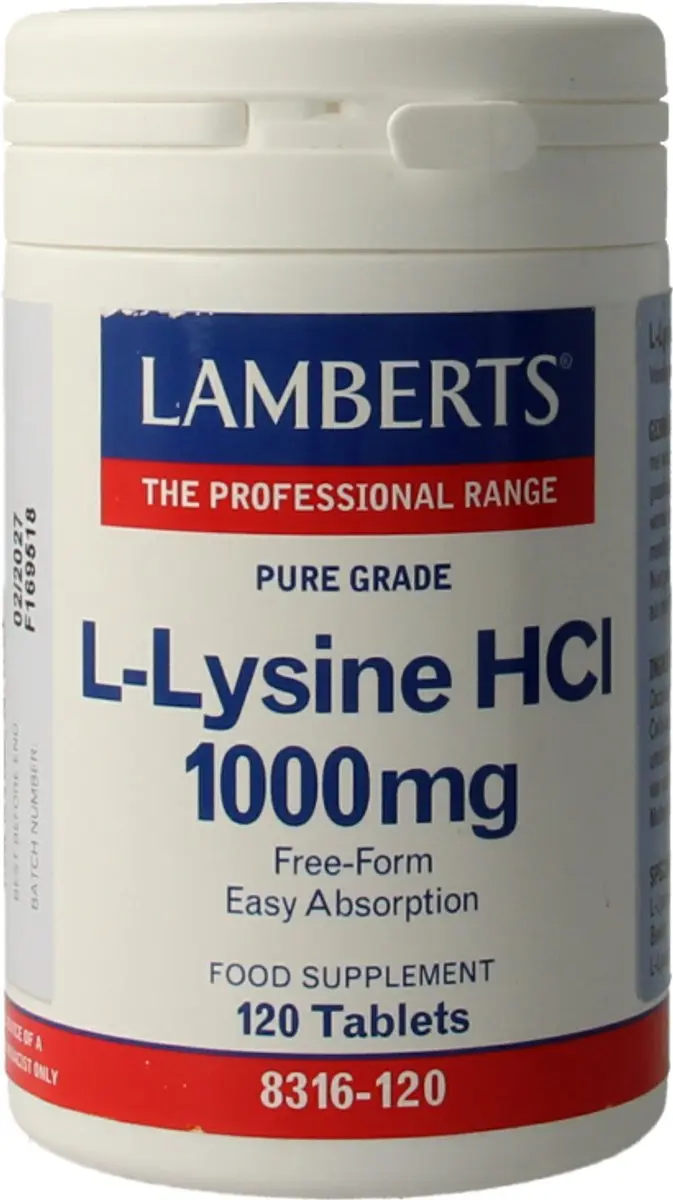 Lamberts L-Lysine 1000mg Tabletten - 120 Stuks