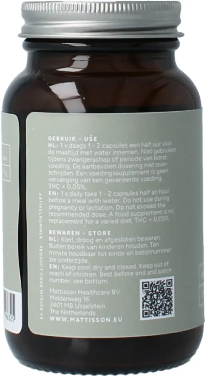 Mattisson CBD Olie 10mg Capsules - 60 Stuks