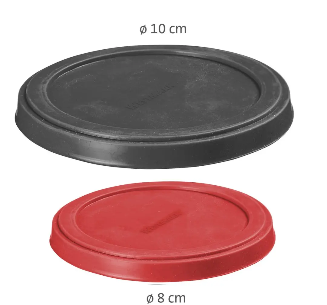 Westmark Vershouddeksels 231422E3 - 2 Stuks - Rood/Grijs - Ø9cm