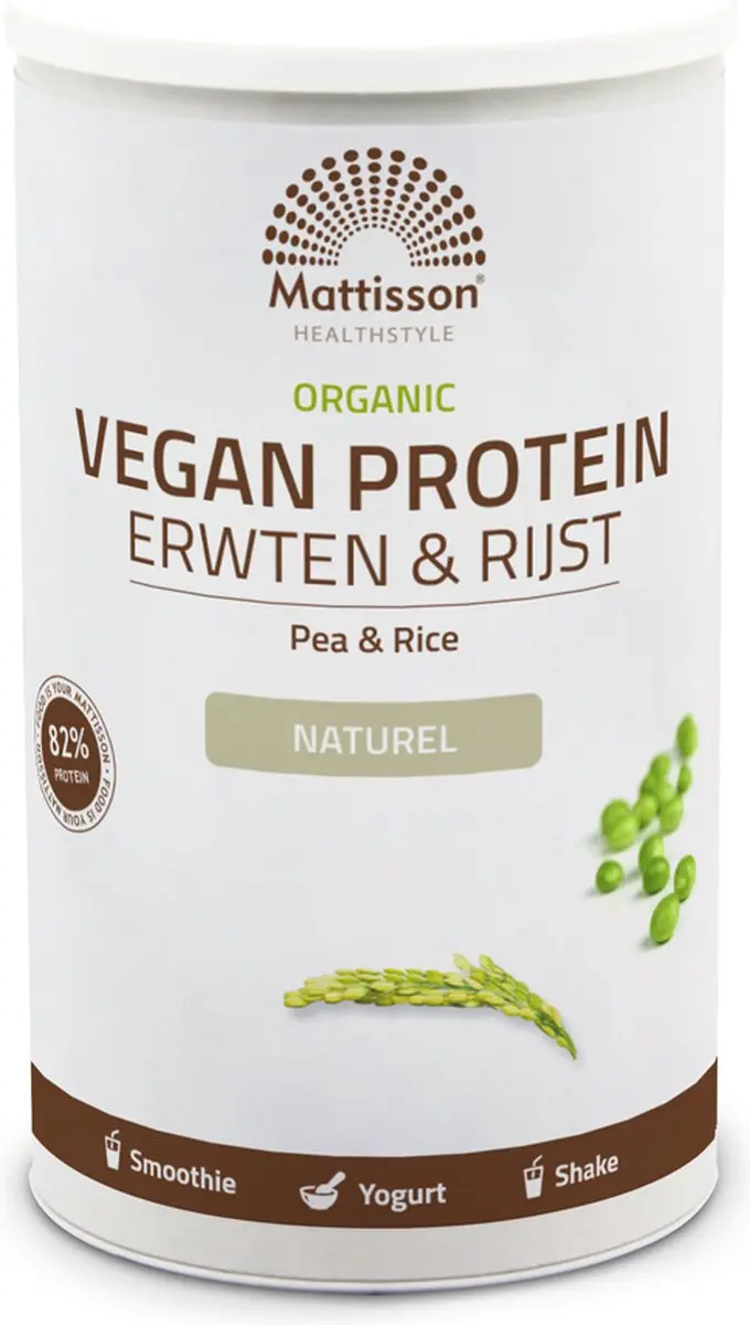 Mattisson Biologisch Vegan Eiwitpoeder Erwten & Rijst 500g