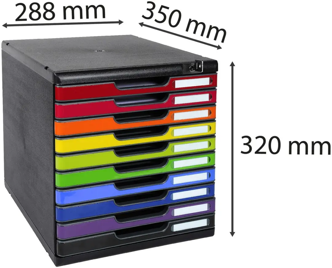 Exacompta Ladenbox MODULO A4 10 Lades - Harlekijn Glossy
