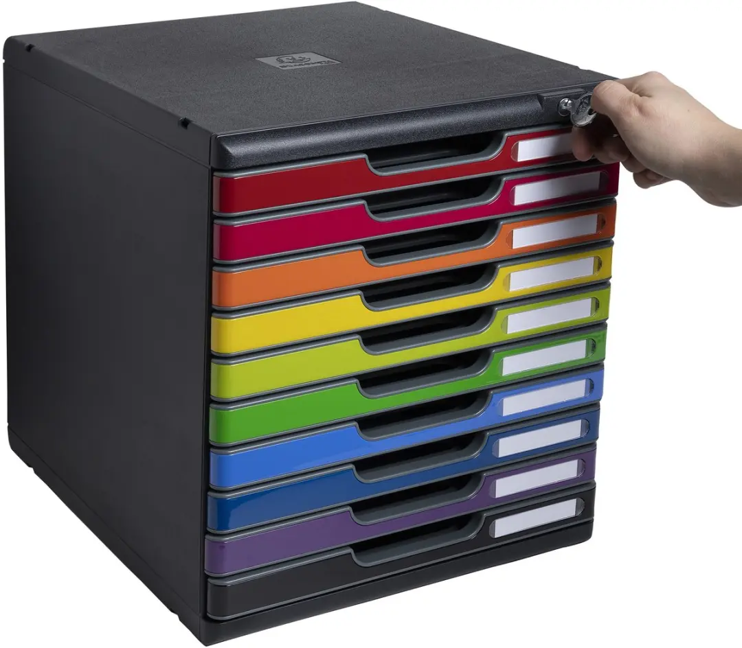 Exacompta Ladenbox MODULO A4 10 Lades - Harlekijn Glossy