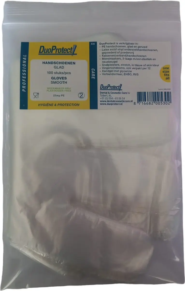 Duoprotect CMT Wegwerp Handschoenen Transparant