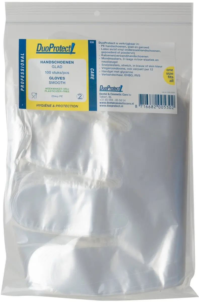 Duoprotect CMT Wegwerp Handschoenen Transparant - 100 Stuks