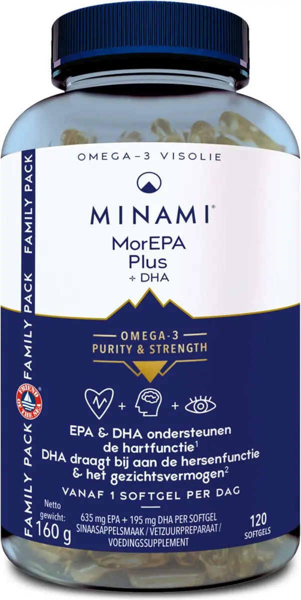 Minami MorEPA Plus Omega-3 120 Softgels