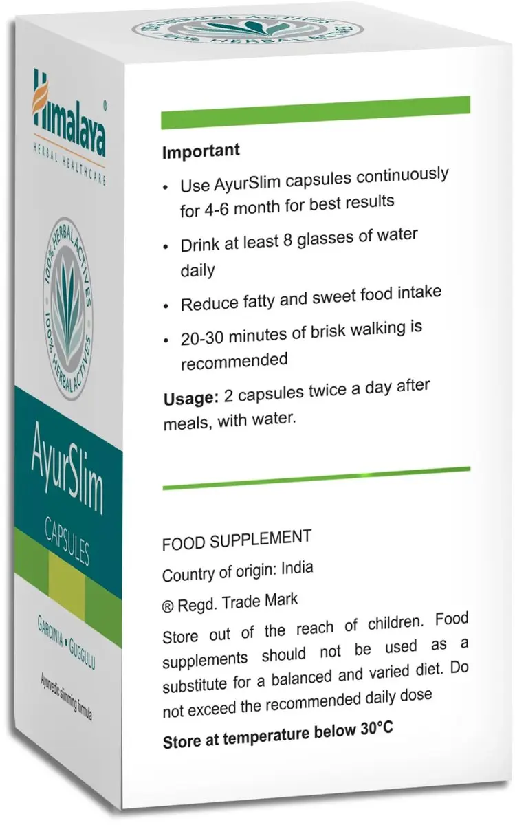 Himalaya Herbals Ayurslim Gewichtsbeheersing 60 Capsules