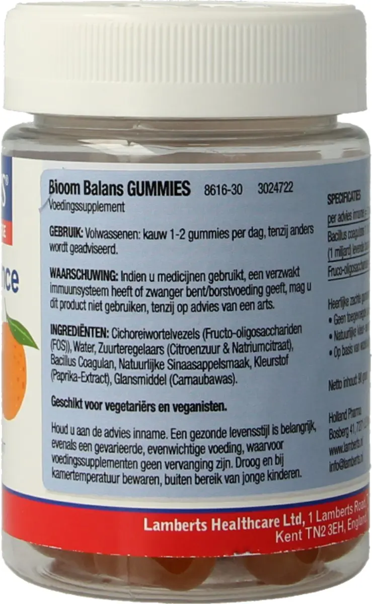 Lamberts Bioom Balans Gummies 30 Stuks