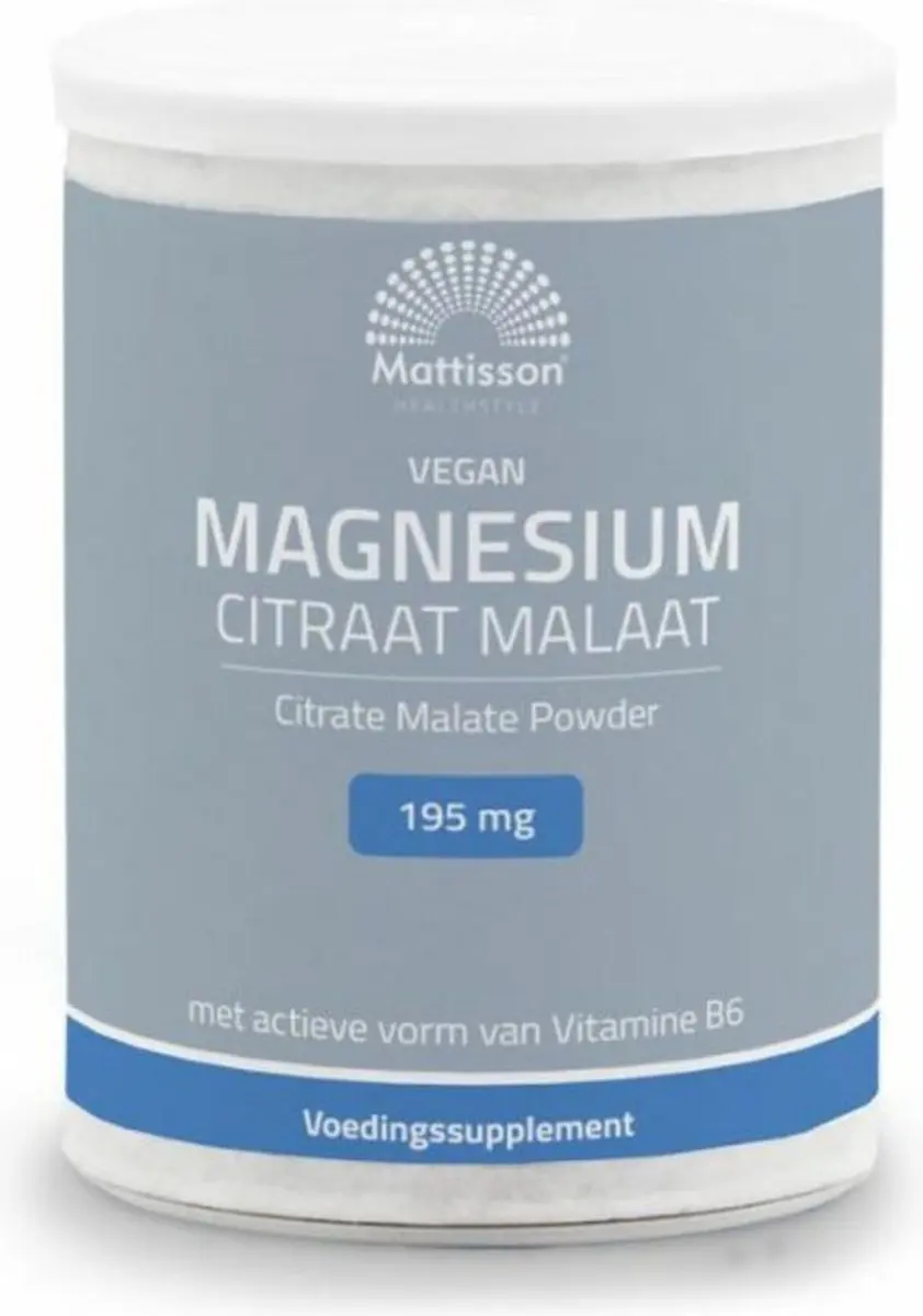 Mattisson Magnesium Citraat Malaat Poeder 2x125g