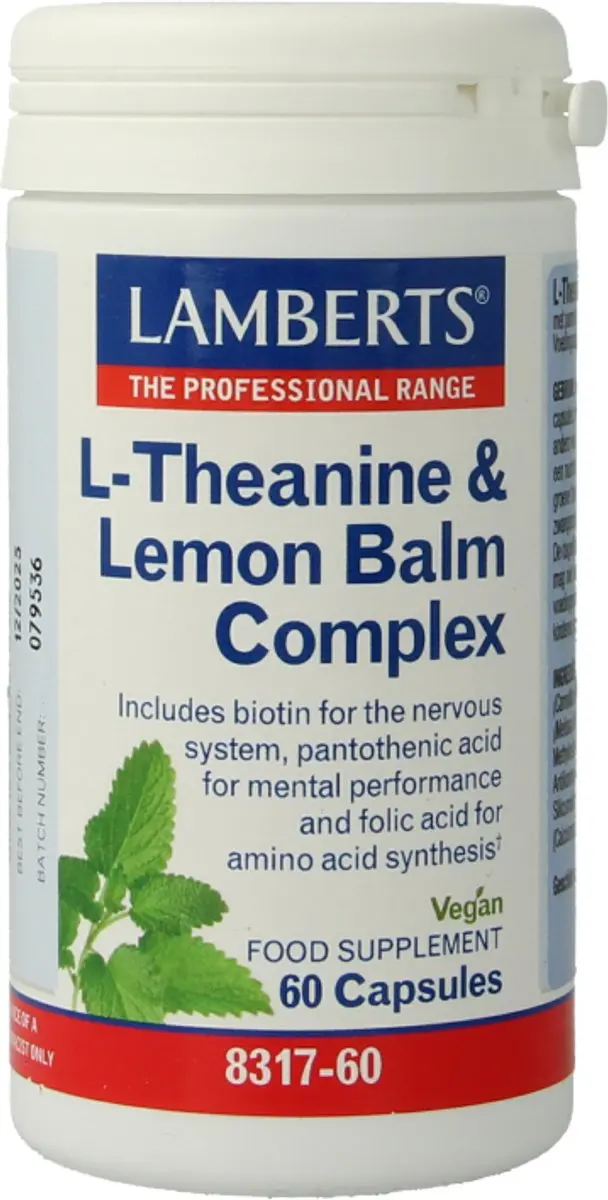 Lamberts L-Theanine & Citroenmelisse Complex 60 Capsules