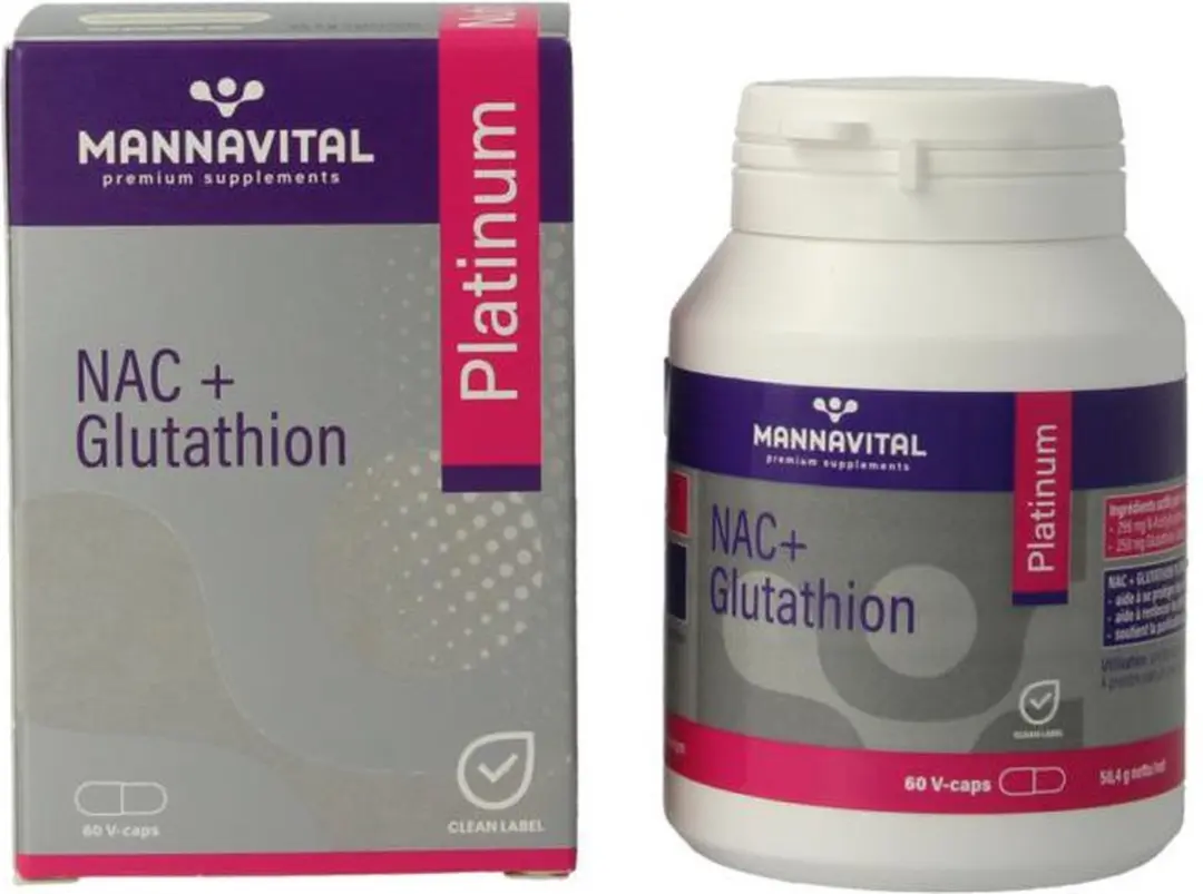Mannavital NAC+ Glutathion Platinum 60 Vegacapsules