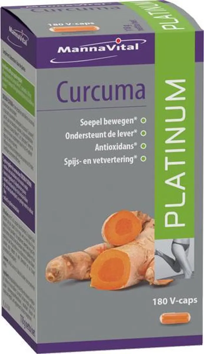Mannavital Curcuma Platinum 180 Capsules - 180mg
