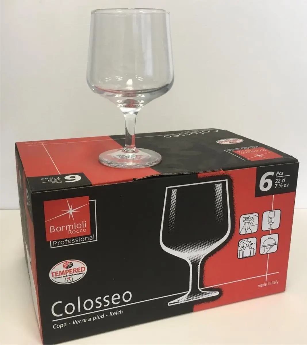 Bormioli Rocco Colosseo 22cl Set 6 - Transparant