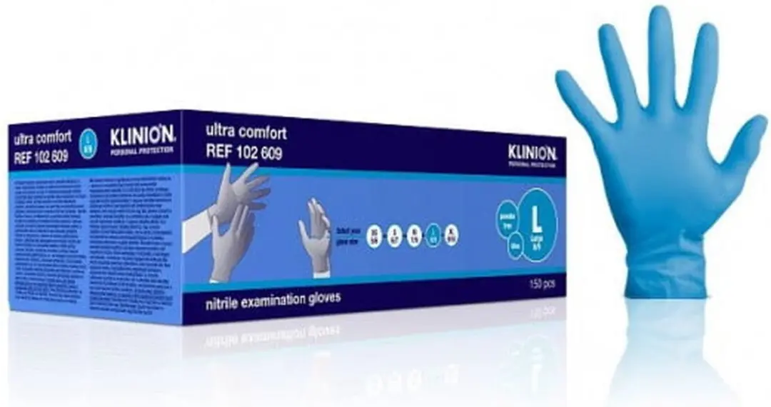 Klinion Nitril Onderzoekshandschoenen L - 150 Stuks - Wit