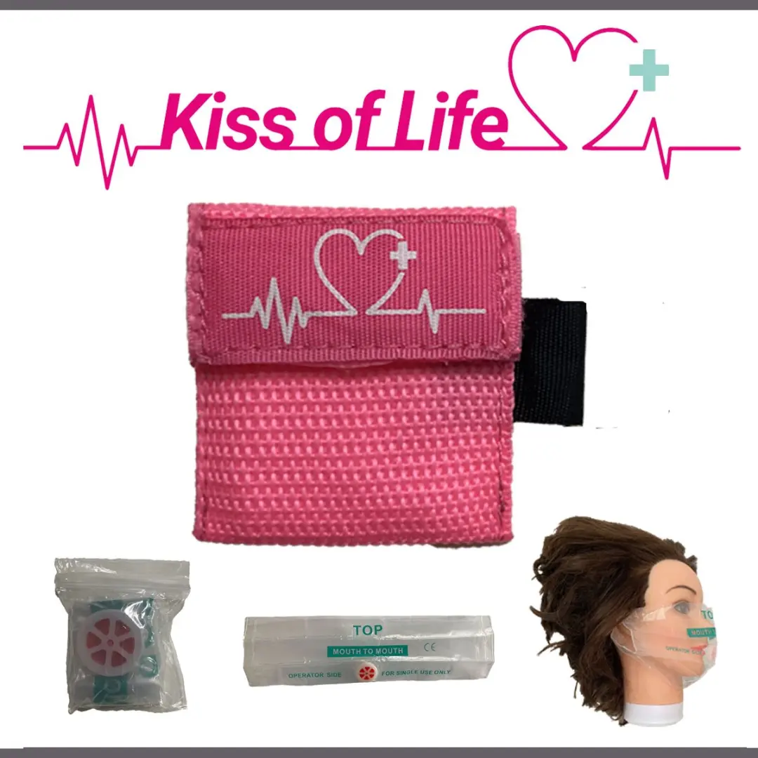 Kiss of Life Reanimatiemasker Sleutelhanger Roze