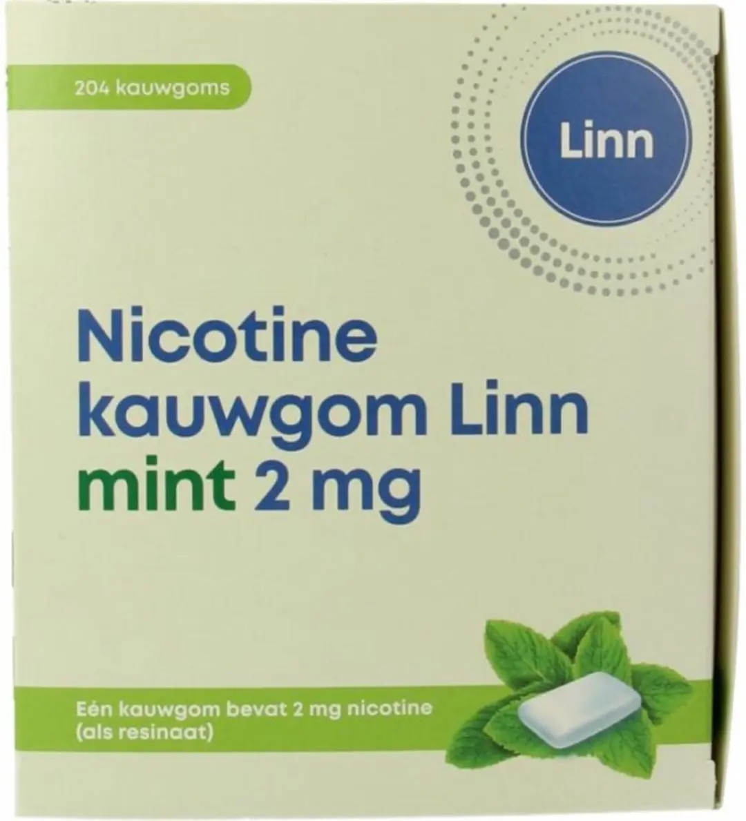 Linn Nicotine Kauwgom Mint 2mg - 204 Stuks