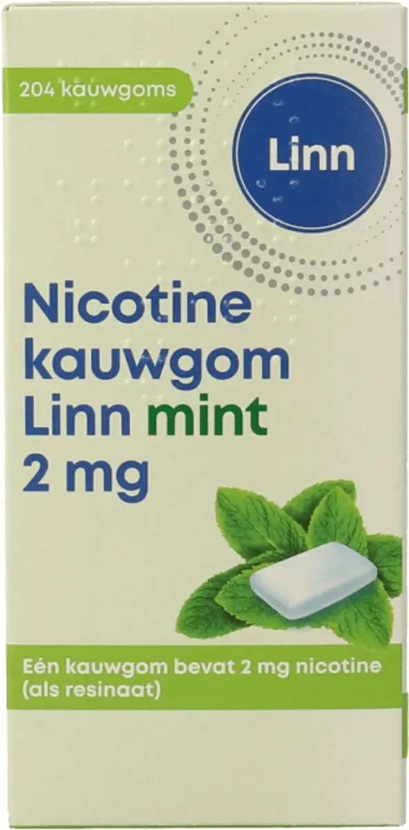Linn Nicotine Kauwgom Mint 2mg - 204 Stuks