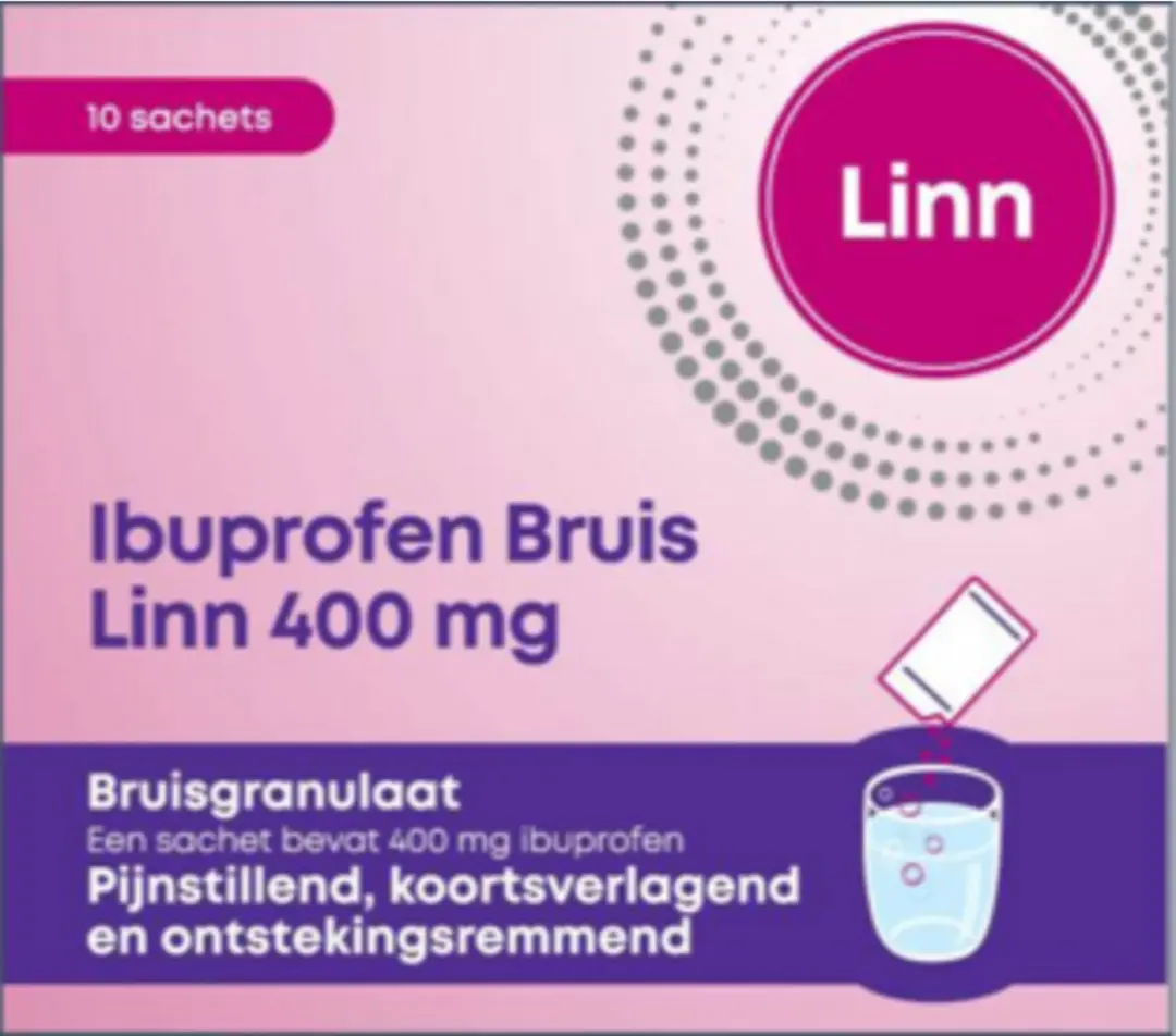 Linn Ibuprofen Bruisgranulaat 400mg