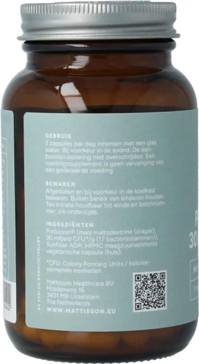 Mattisson Pre en Probiotica 30 miljard CFU 60 Capsules