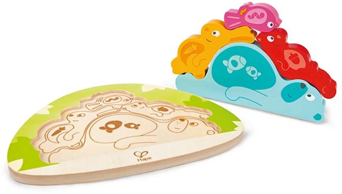 Hape Vormenpuzzel Slapende Dieren Junior 4 Stuks - Multicolor