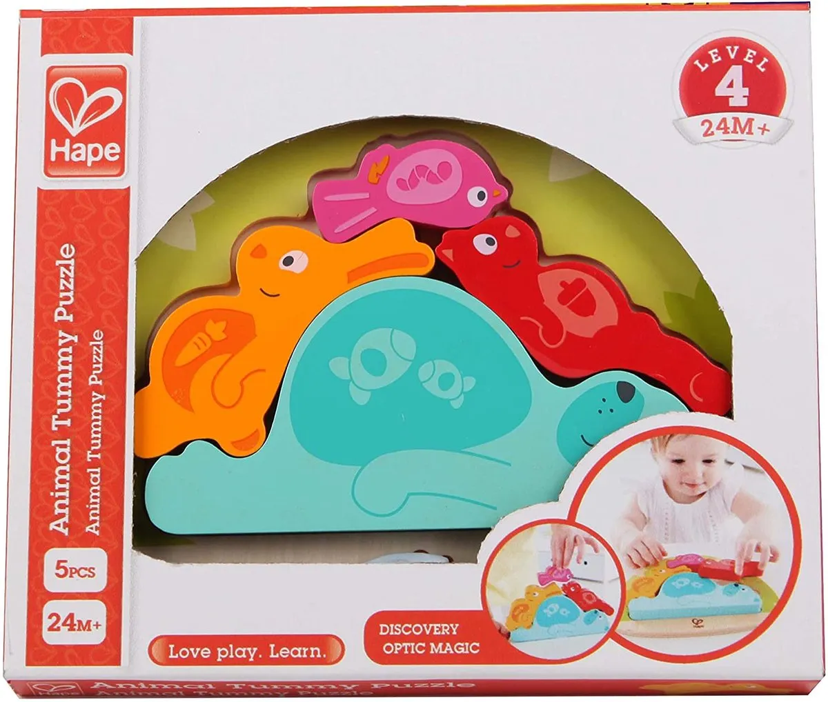 Hape Vormenpuzzel Slapende Dieren Junior 4 Stuks - Multicolor