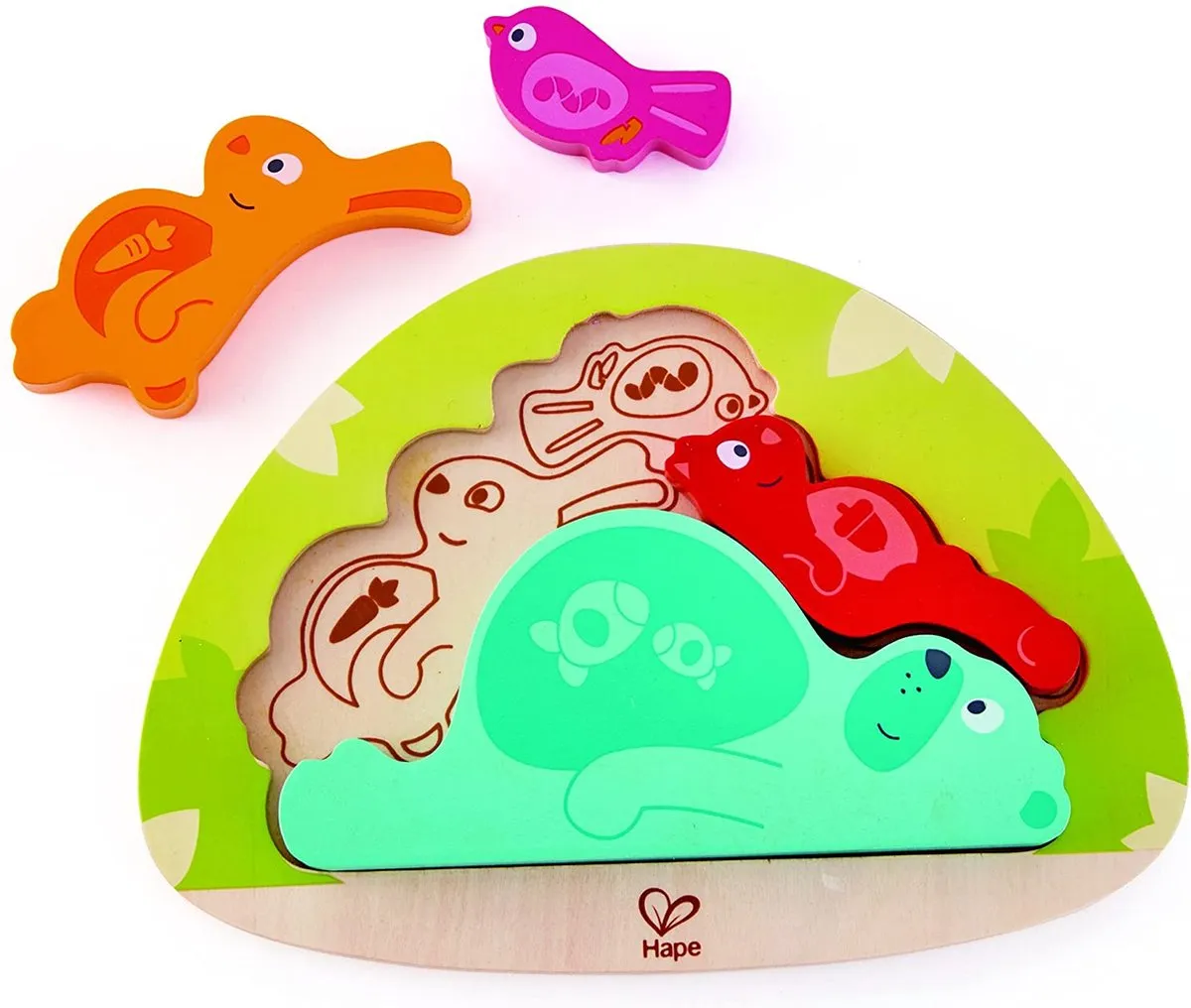 Hape Vormenpuzzel Slapende Dieren Junior 4 Stuks - Multicolor