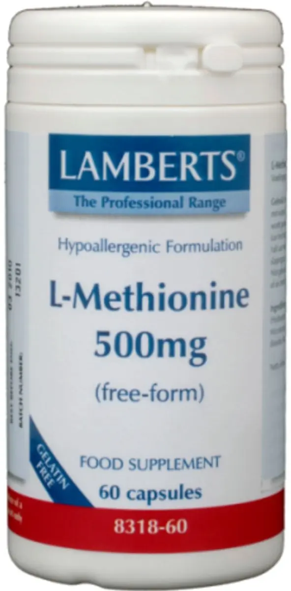 Lamberts L-Methionine 500mg - 60 Vegetarische Capsules