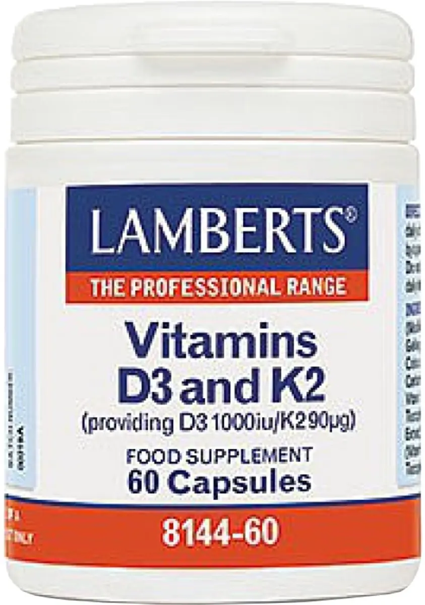 Lamberts Vitamine D3 1000IE & K2 90mcg Capsules - 60 Stuks